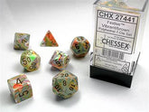 CHESSEX - Dados Poliédricos Vibrant/brown Festive - Gamesmart
